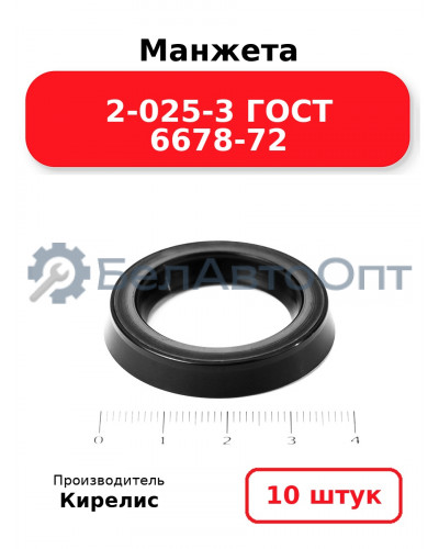 Манжета 2-025-3 ГОСТ 6678-72. Комплект 10(шт.)